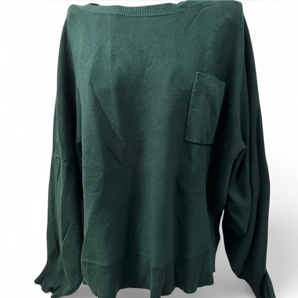 Apricot Green Batwing Sweater Size M Oversized Dolman Knit Top